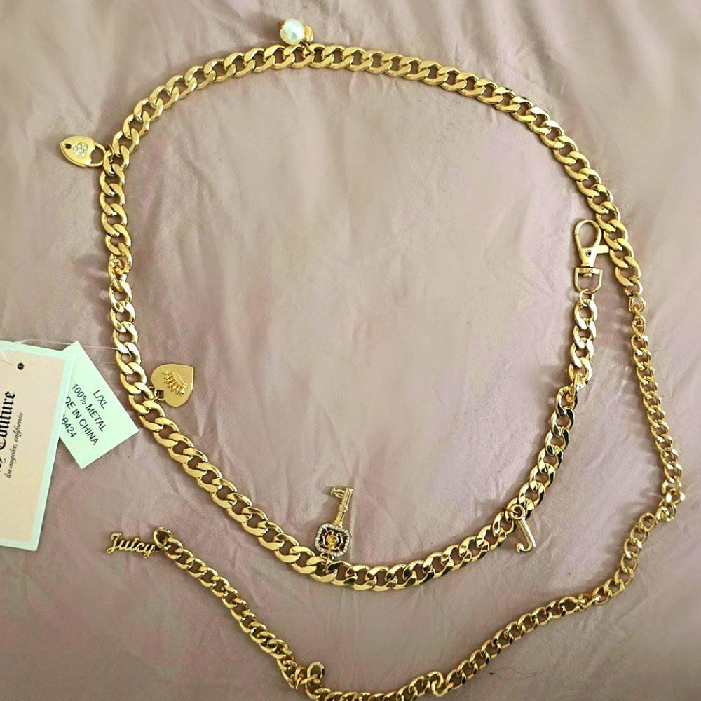Juicy Couture Charm Link Chain Belt